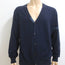 Theory Cardigan Aston Navy Silk-Cashmere Size Extra Large V-Neck Sweater