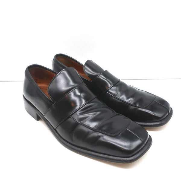 その他 GUCCI l plate Square toe loafer Gucci Square Toe Loafers Black Leather Size 43.5 E – Celebrity Owned