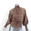 Zimmermann Bell Sleeve Turtleneck Sweater Espionage Leopard Print Mohair Size 0