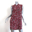 Stella McCartney Sleeveless Mini Dress Red/White Leopard Print Silk Size 36