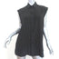 Saint Laurent Cutoff-Sleeve Silk Shirt Black Polka Dot Size 36 Collared Blouse