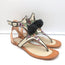 Meher Kakalia Tiki Sofia Tassel Sandals Beaded Embroidered Leather Size 41
