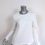 A.L.C. Top Brie Cream Stretch Crepe Size 6 Gathered-Sleeve Blouse