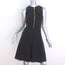 Michael Kors Collection Front-Zip Sleeveless Dress Black Pleated Cotton Size 4