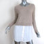 Sandro Layered Effect Sweater Beige Cotton Size 1