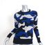 Madeleine Thompson Cashmere Sweater Cassim Blue Camouflage Knit Size Small NEW
