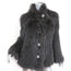 Hockley Saga Furs Fur Jacket Gray Size UK 8 Button-Front Short Coat
