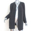 James Perse Open Front Cardigan Dark Gray Cashmere-Blend Boucle Knit Size 1