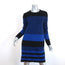 Michael Kors Striped Cashmere Sweater Dress Blue/Black Size Medium Long Sleeve