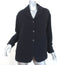 Massimo Alba Oversize Jacket Black/Charcoal Herringbone Wool Size Small