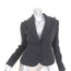 Dolce & Gabbana Velvet-Back Blazer Dark Gray Wool Size 40 Two-Button Jacket