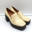 Akaada Platform Penny Loafers Yoko Ivory Patent Leather Size 36 NEW