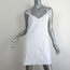 Aqua Sequin Mini Dress White Size Medium V-Neck Open Back NEW