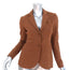 Theory Blazer Parmenia Mandatory Brown Stretch Nylon Size 00 Two-Button Jacket