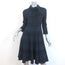 Christian Dior Tie Neck Dress Navy Colorblock Wool-Mohair Size US 8 NEW