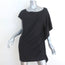 Ramy Brook Asymmetric Mini Dress Black Silk Size Extra Small