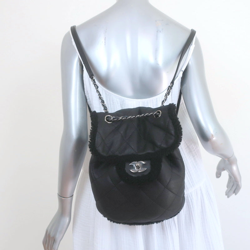coco chanel black quilted handbag tote