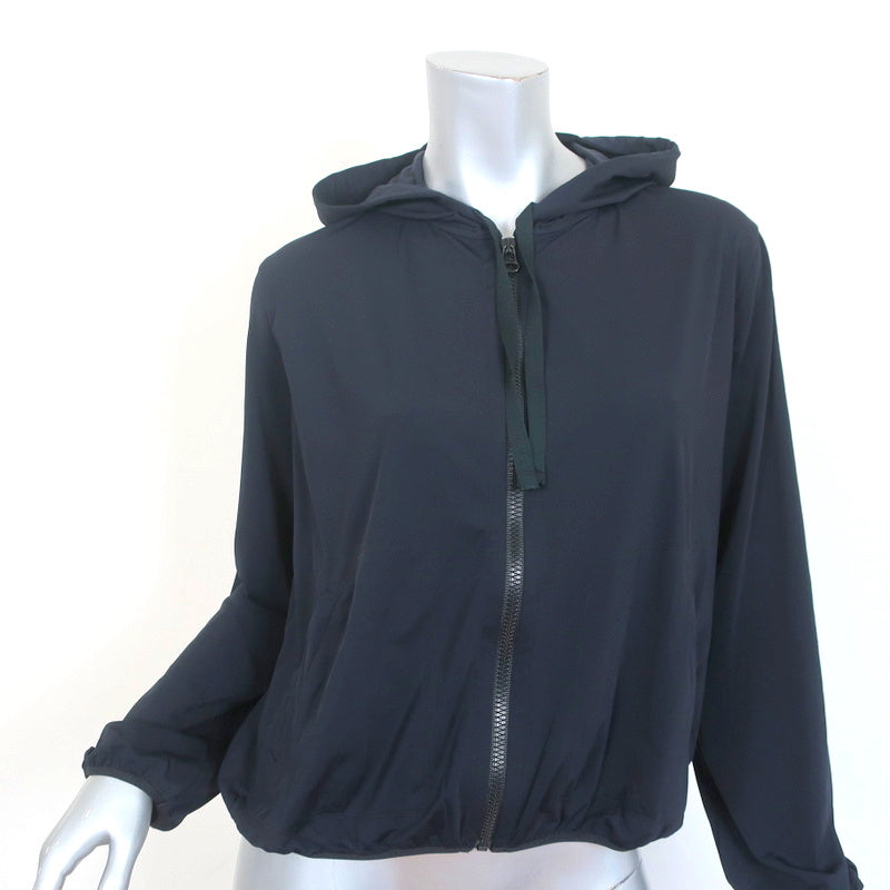 lululemon athletica, Jackets & Coats, Lululemon Asymmetrical Zipper  Jacket Sweater Size 6 Small Gray Black Striped