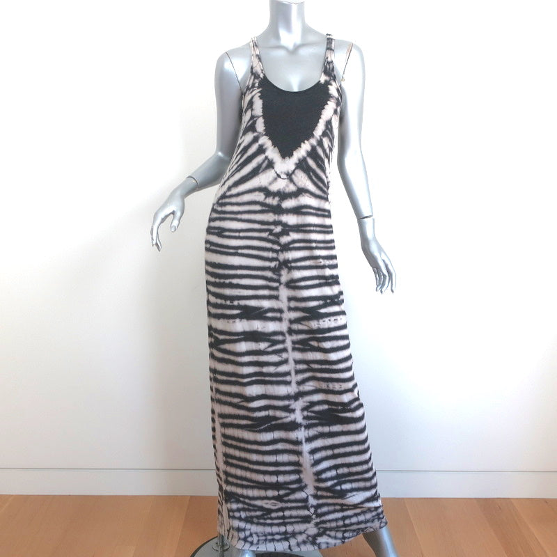 Raquel Allegra Racerback Maxi Dress Gray Tie Dye Cotton-Blend Size 1 Celebrity Owned Raquel Allegra Racerback Maxi Dress Gray Tie Dye Cotton-Blend Size 1 Celebrity Owned