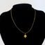 Pippa Small Mini Leaf Pendant on Cord Necklace 18k Gold