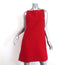 Valentino Mini Dress Red Wool-Silk Crepe Size 8 Boatneck Sleeveless Shift
