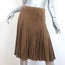 Ralph Lauren Blue Label Godet Skirt Brown Suede Size 6