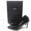 Saint Laurent Paris 80 Pumps Black Patent Leather Size 37.5 Pointed Toe Heels