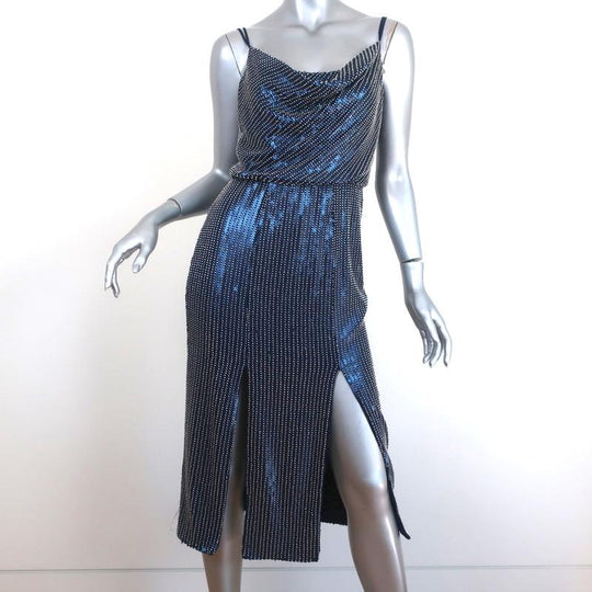 maeve sleeveless sequin stripe midi dress Anthropologie Maeve Midi Dress Abilene Black Metallic-Striped Size Sma –  Celebrity Owned