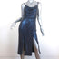 Haney Sequin Blouson Cocktail Dress Elise Sapphire Size 4 NEW
