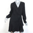 Parker Faux Wrap Dress Polly Black Stretch Crepe Size 10 Long Sleeve Mini NEW