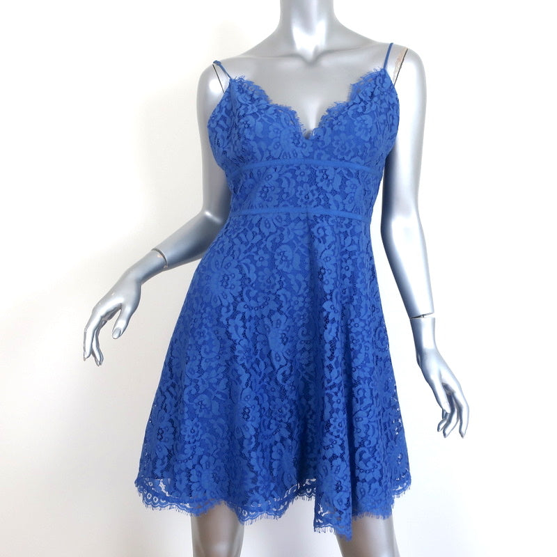 Joie Mini Dress Damasia Marais Blue Lace Size Large Joie Mini Dress Damasia Marais Blue Lace Size Large