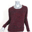 L'Agence Sweater Red Merino Wool Marled Knit Size Extra Small Crewneck Pullover