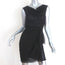 Nina Ricci Dress Black Gathered Stretch Wool Size 36 Sleeveless Cowl Neck NEW
