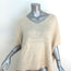 The Elder Statesman Cashmere Hooded Poncho Sweater Light Beige Size Large