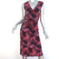 Diane von Furstenberg Tie Waist Dress Black/Pink Printed Silk Jersey Size 2
