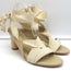 Ulla Johnson Ankle Wrap Sandals Kharis Nude Leather Size 40 Open Toe Heels NEW