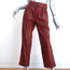 Who What Wear Faux Leather Belted Pants Brick Red Size 2
