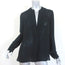 James Perse Blouse Black Pleated Crepe Size 2 Long Sleeve Top