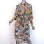 Chufy Long Sleeve Shirt Dress Grazia Beige/Multicolor Printed Satin Size Medium NEW