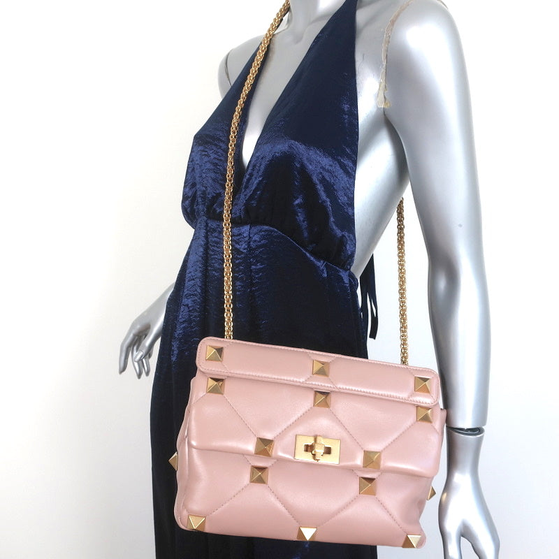LV Alt. Pink & Gold Embossed Crossbody Purse / Shoulder Bag