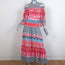 Temperley London Off the Shoulder Maxi Dress Prophecy Printed Chiffon Size US 8