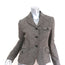RED Valentino Tweed Elbow Patch Jacket Brown Stretch Wool Size 42