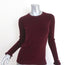 See by Chloe Button Sleeve Sweater Burgundy Wool Size Small Crewneck Pullover