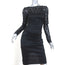 Talbot Runhof Dress Black Lace & Ruched Taffeta Size 36 Long Sleeve Sheath