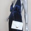 Jimmy Choo Leila Crossbody White Spazzolato Leather Chain Strap Small Bag