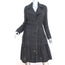 Burberry London Tiered Coat Black Sequined Tweed Size US 6 Belted Jacket