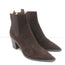 Gianvito Rossi Romney Chelsea Boots Dark Brown Suede Size 38.5 Pointed Toe